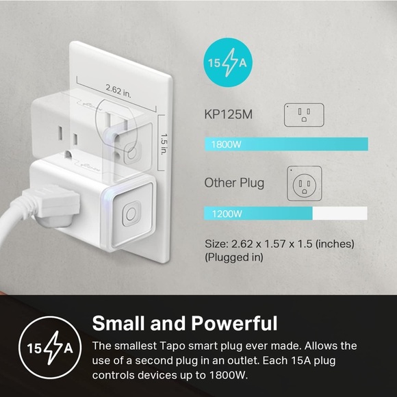 New! Kasa Matter Smart Plug w/ Energy Monitoring, 2-Pack - Picture 4 of 13